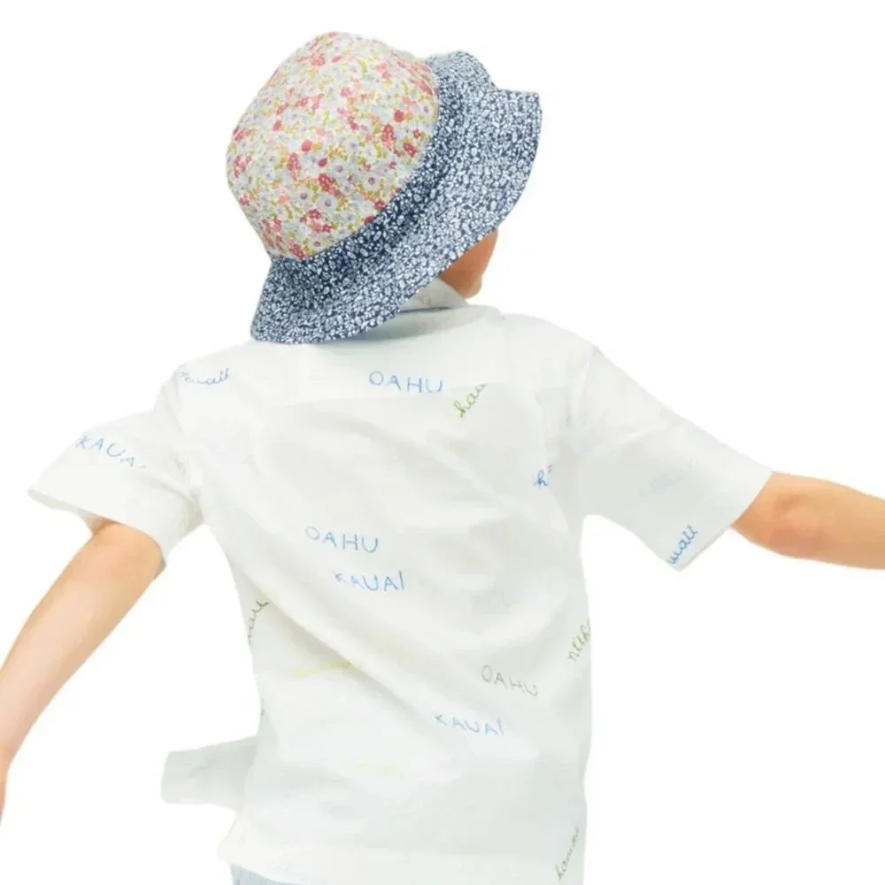 ZARA Kids | Multicolored | FLORAL AND STRIPED BUCKET HAT LIMITED EDITION